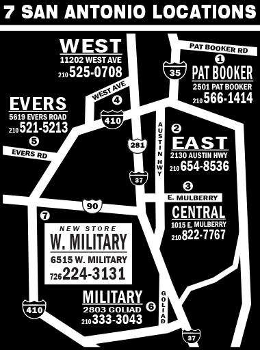 San Antonio Store Map