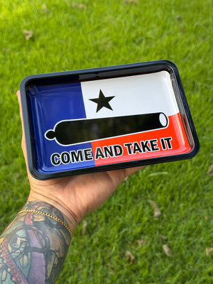 Come and Take it Small Metal Rolling Tray